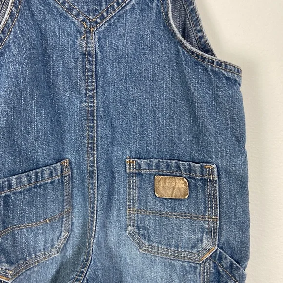 Genuine Kids By Oshkosh 24 Months Short Denim Overalls Summer Casual Comfort - Picture 5 of 7